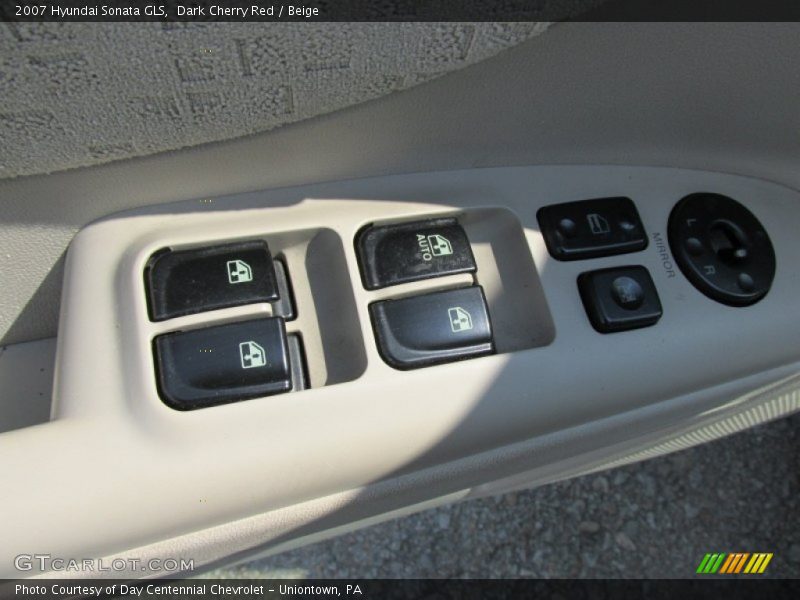 Dark Cherry Red / Beige 2007 Hyundai Sonata GLS