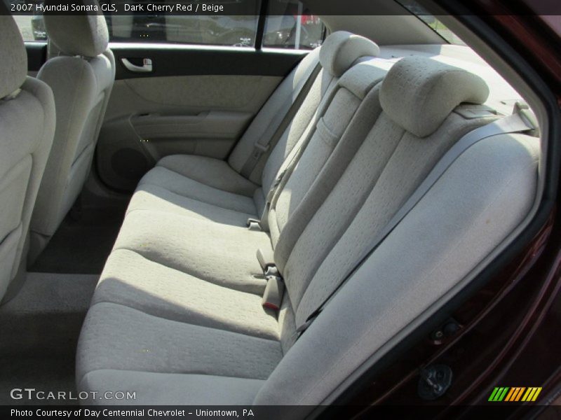 Dark Cherry Red / Beige 2007 Hyundai Sonata GLS