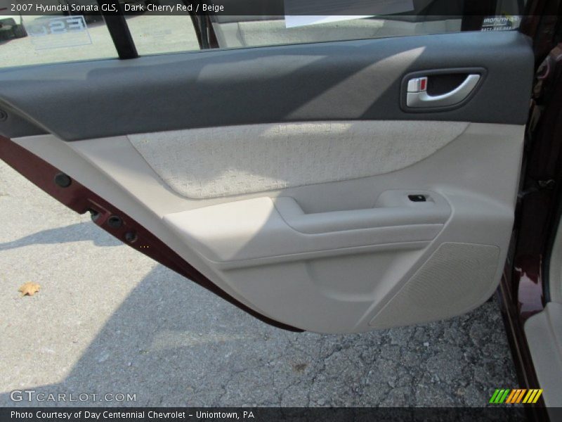 Dark Cherry Red / Beige 2007 Hyundai Sonata GLS
