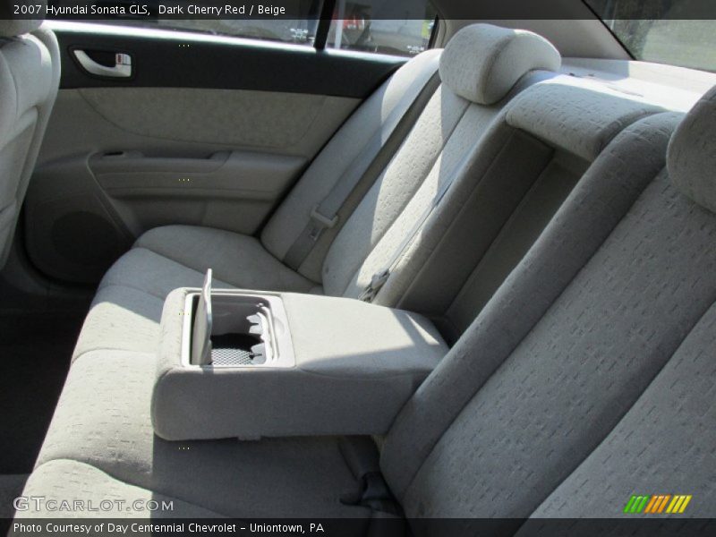 Dark Cherry Red / Beige 2007 Hyundai Sonata GLS