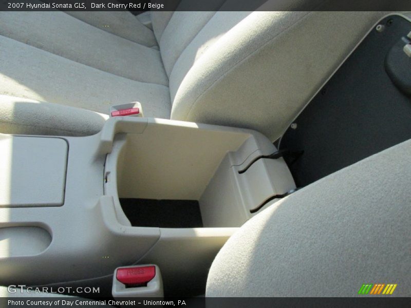 Dark Cherry Red / Beige 2007 Hyundai Sonata GLS