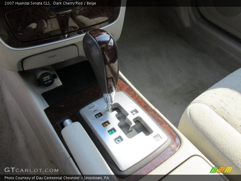 Dark Cherry Red / Beige 2007 Hyundai Sonata GLS