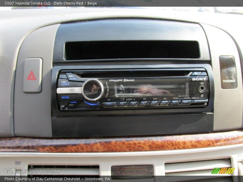 Dark Cherry Red / Beige 2007 Hyundai Sonata GLS