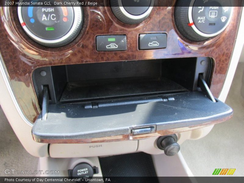 Dark Cherry Red / Beige 2007 Hyundai Sonata GLS
