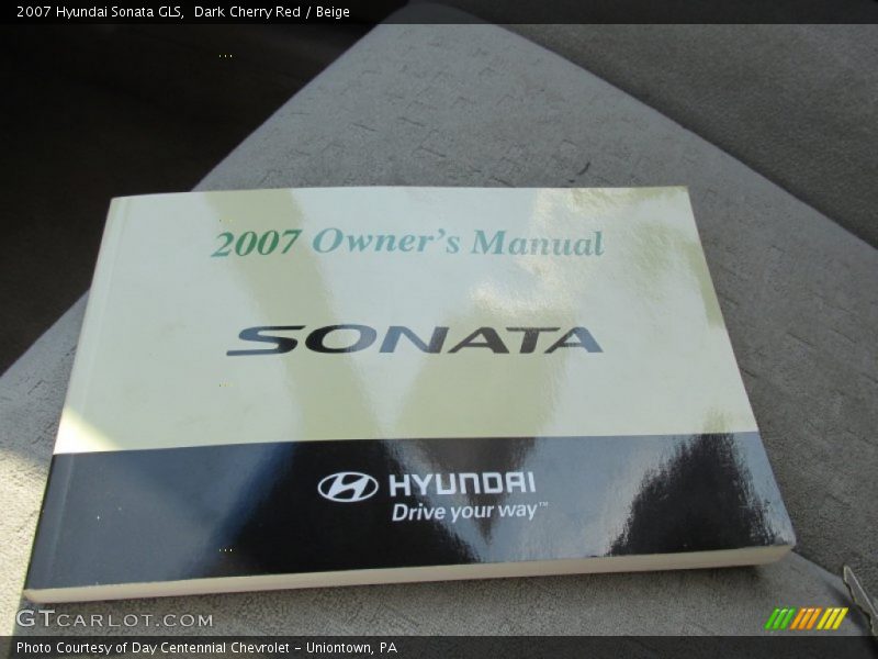 Dark Cherry Red / Beige 2007 Hyundai Sonata GLS