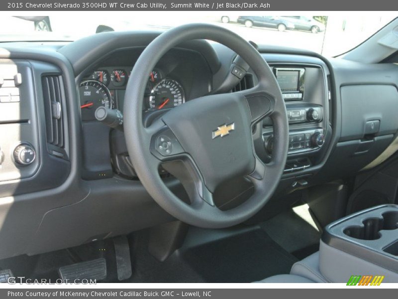 Summit White / Jet Black/Dark Ash 2015 Chevrolet Silverado 3500HD WT Crew Cab Utility