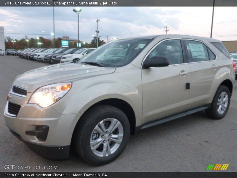 Champagne Silver Metallic / Jet Black 2015 Chevrolet Equinox LS