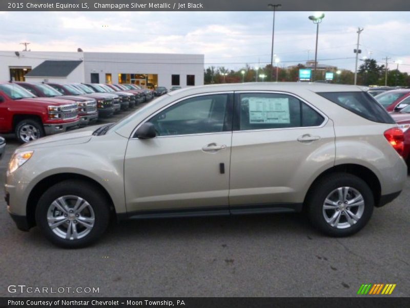 Champagne Silver Metallic / Jet Black 2015 Chevrolet Equinox LS