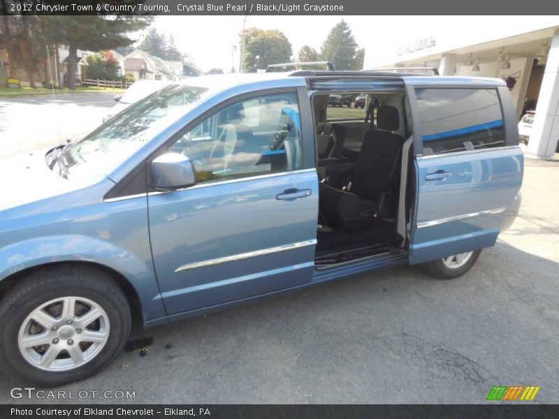 Crystal Blue Pearl / Black/Light Graystone 2012 Chrysler Town & Country Touring
