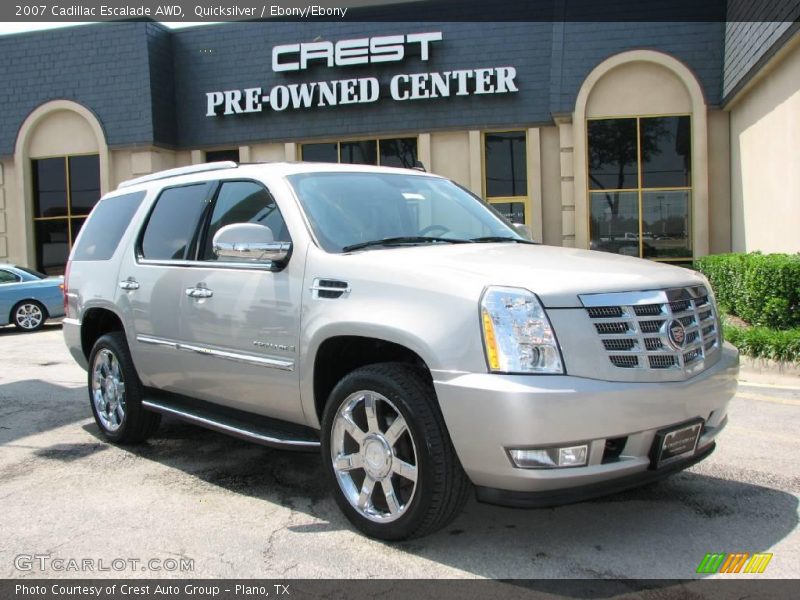 Quicksilver / Ebony/Ebony 2007 Cadillac Escalade AWD