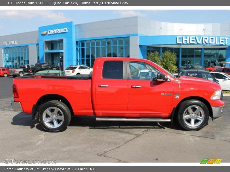 Flame Red / Dark Slate Gray 2010 Dodge Ram 1500 SLT Quad Cab 4x4