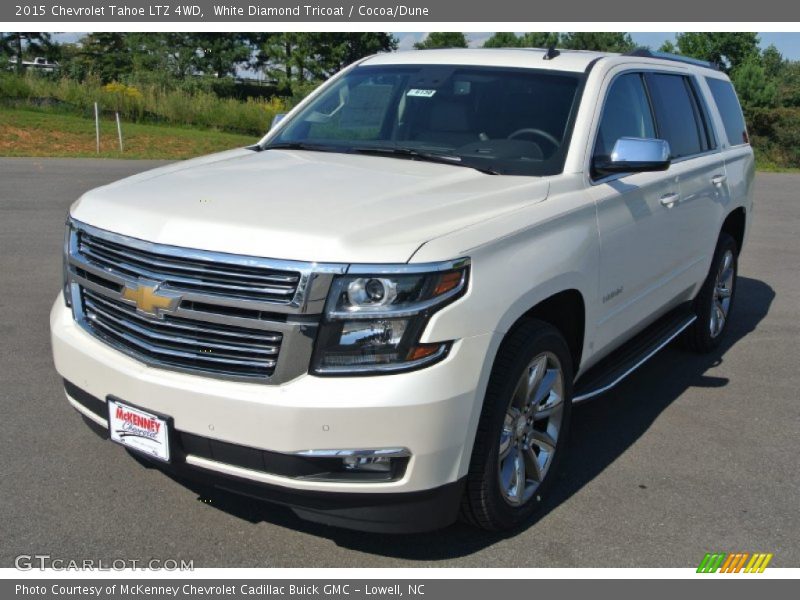 White Diamond Tricoat / Cocoa/Dune 2015 Chevrolet Tahoe LTZ 4WD