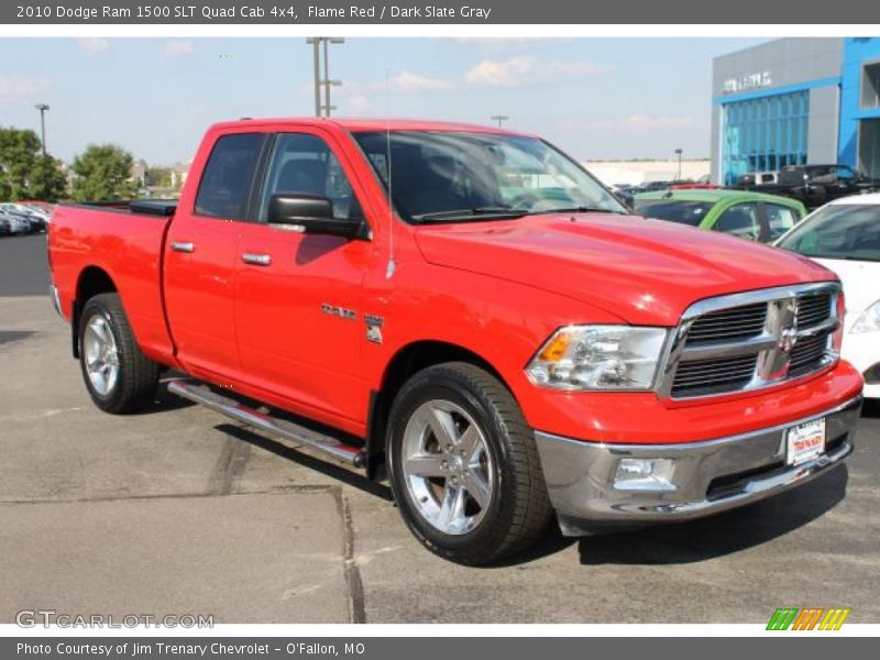 Flame Red / Dark Slate Gray 2010 Dodge Ram 1500 SLT Quad Cab 4x4