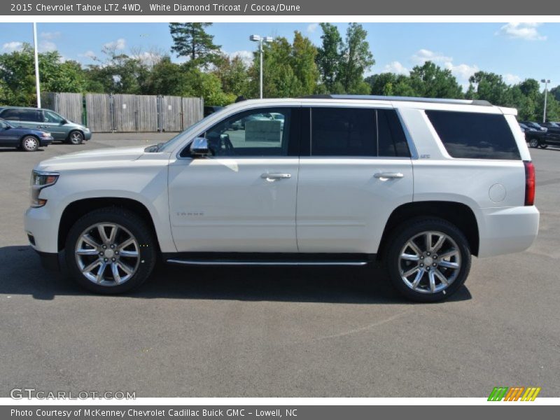 White Diamond Tricoat / Cocoa/Dune 2015 Chevrolet Tahoe LTZ 4WD