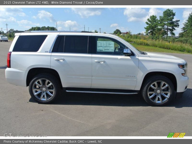 White Diamond Tricoat / Cocoa/Dune 2015 Chevrolet Tahoe LTZ 4WD