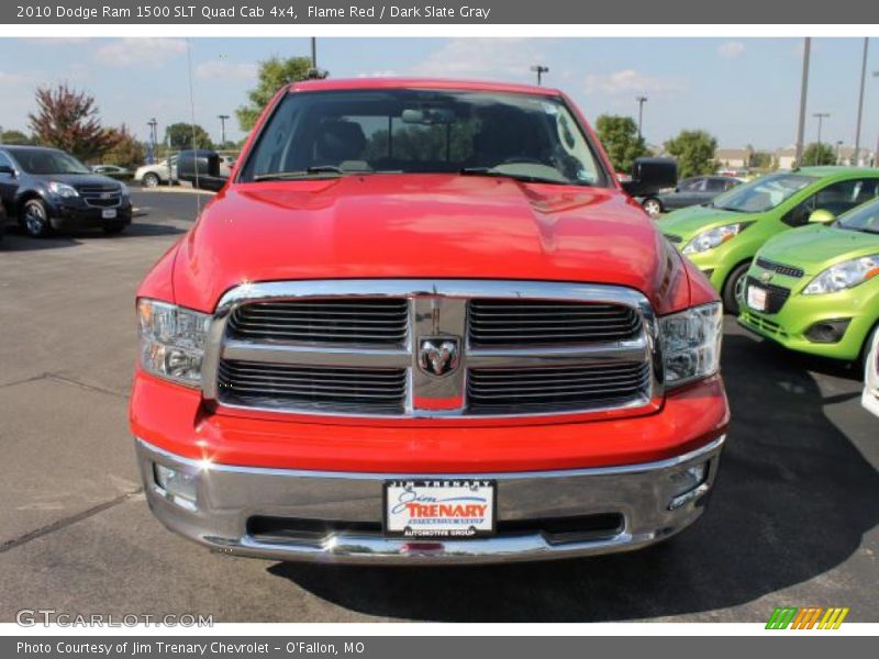 Flame Red / Dark Slate Gray 2010 Dodge Ram 1500 SLT Quad Cab 4x4