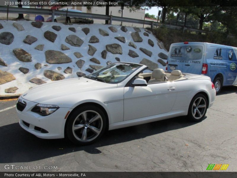 Alpine White / Cream Beige 2010 BMW 6 Series 650i Convertible