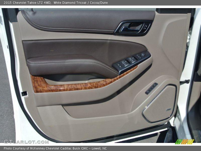 White Diamond Tricoat / Cocoa/Dune 2015 Chevrolet Tahoe LTZ 4WD