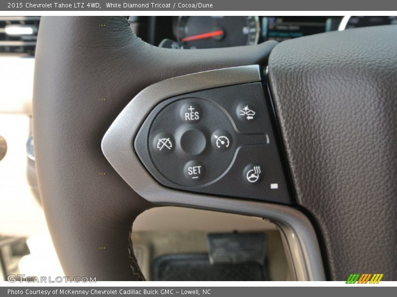 White Diamond Tricoat / Cocoa/Dune 2015 Chevrolet Tahoe LTZ 4WD