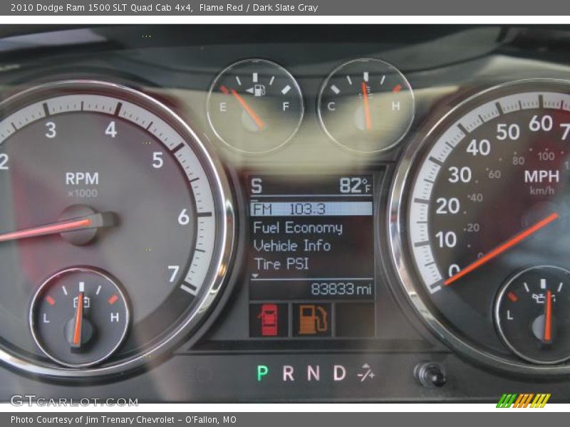 Flame Red / Dark Slate Gray 2010 Dodge Ram 1500 SLT Quad Cab 4x4