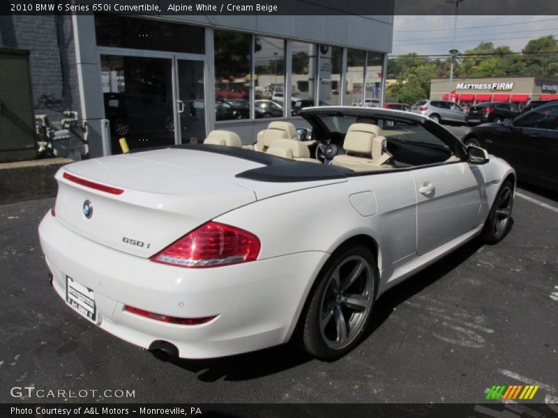 Alpine White / Cream Beige 2010 BMW 6 Series 650i Convertible