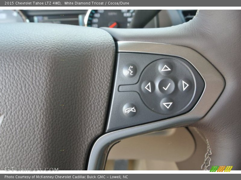 White Diamond Tricoat / Cocoa/Dune 2015 Chevrolet Tahoe LTZ 4WD