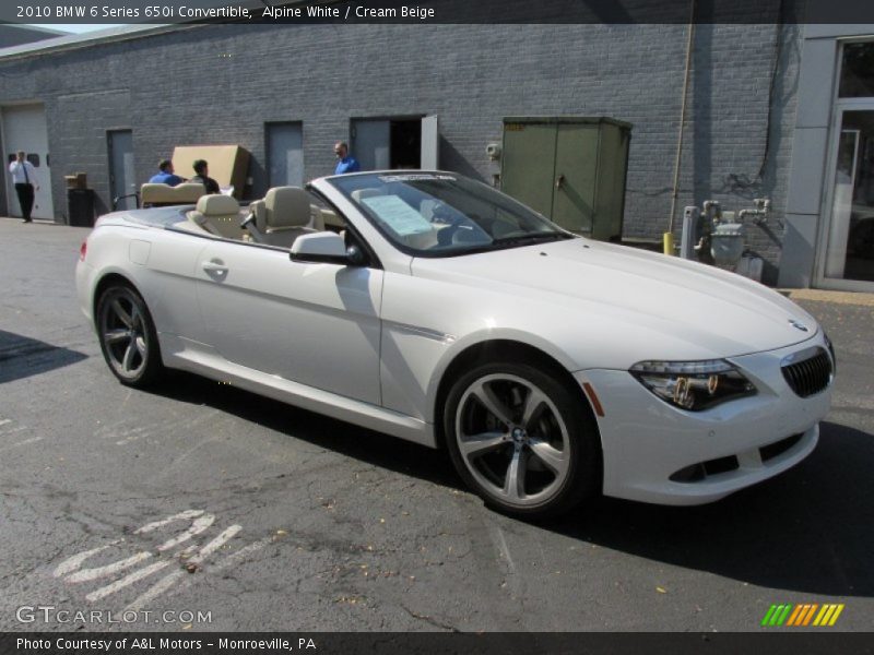 Alpine White / Cream Beige 2010 BMW 6 Series 650i Convertible