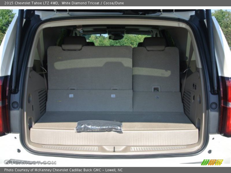 White Diamond Tricoat / Cocoa/Dune 2015 Chevrolet Tahoe LTZ 4WD