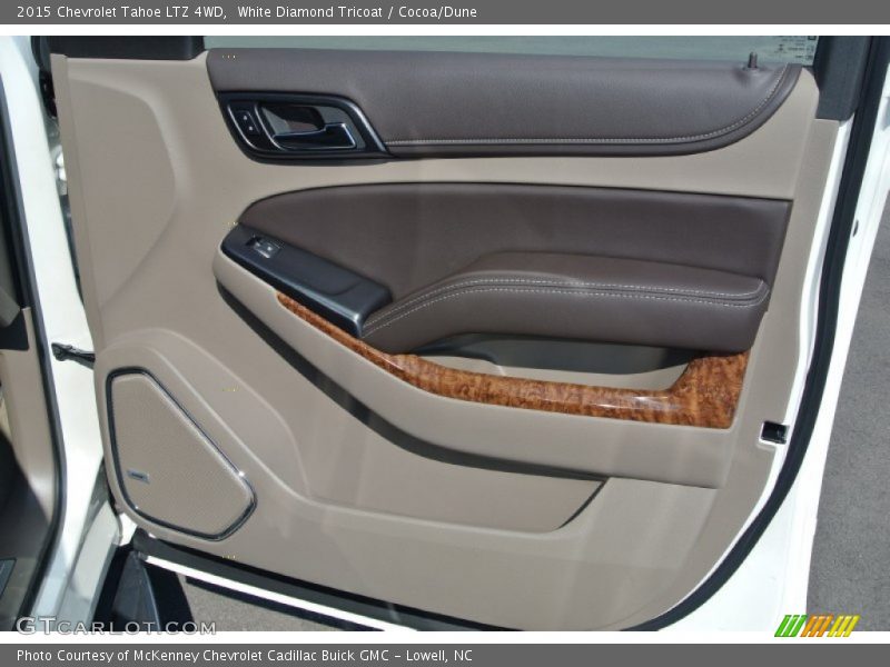 White Diamond Tricoat / Cocoa/Dune 2015 Chevrolet Tahoe LTZ 4WD