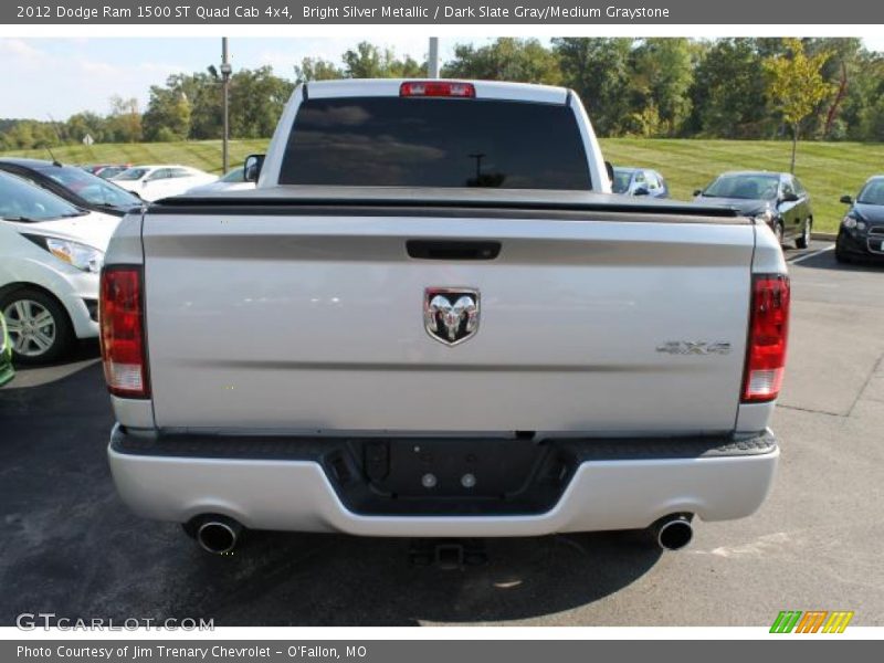 Bright Silver Metallic / Dark Slate Gray/Medium Graystone 2012 Dodge Ram 1500 ST Quad Cab 4x4