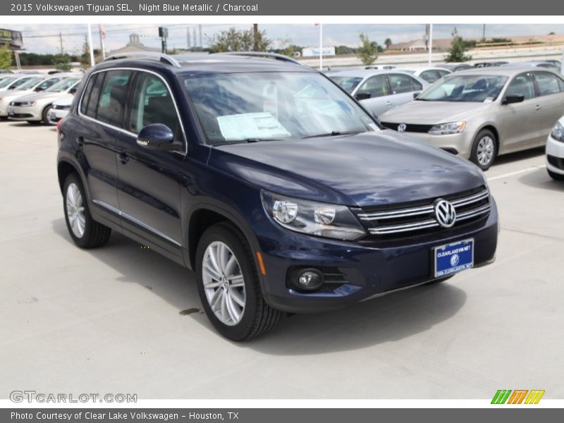 Night Blue Metallic / Charcoal 2015 Volkswagen Tiguan SEL