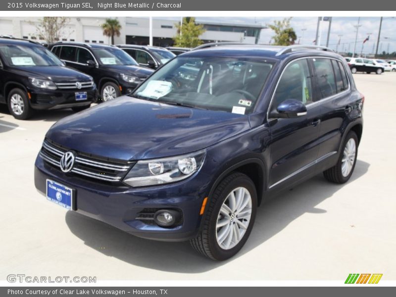 Night Blue Metallic / Charcoal 2015 Volkswagen Tiguan SEL