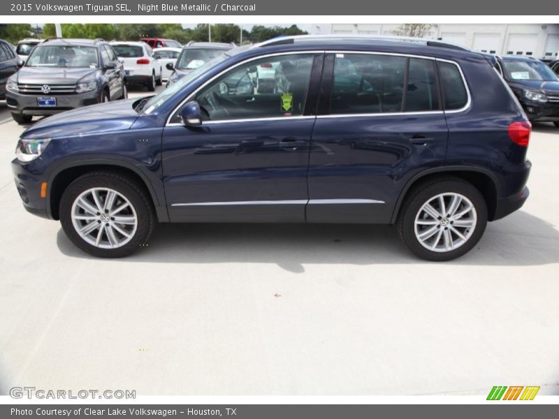 Night Blue Metallic / Charcoal 2015 Volkswagen Tiguan SEL