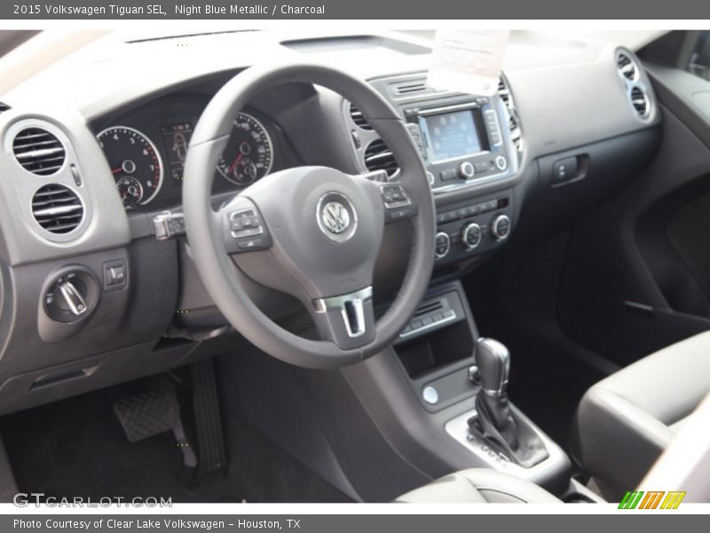 Night Blue Metallic / Charcoal 2015 Volkswagen Tiguan SEL