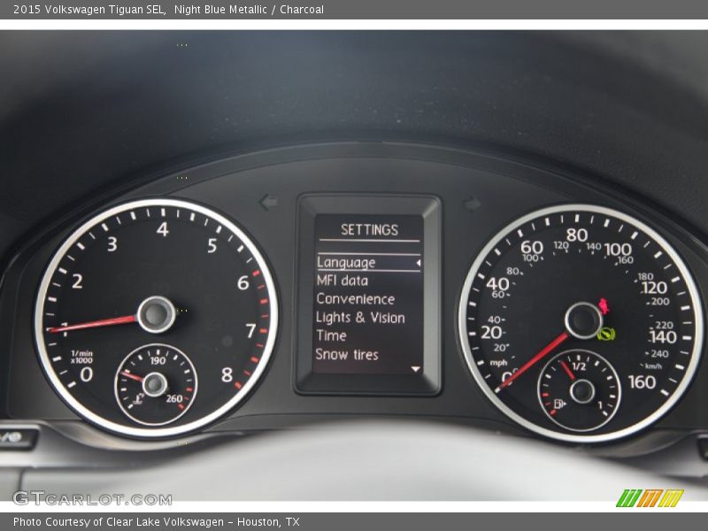 Night Blue Metallic / Charcoal 2015 Volkswagen Tiguan SEL