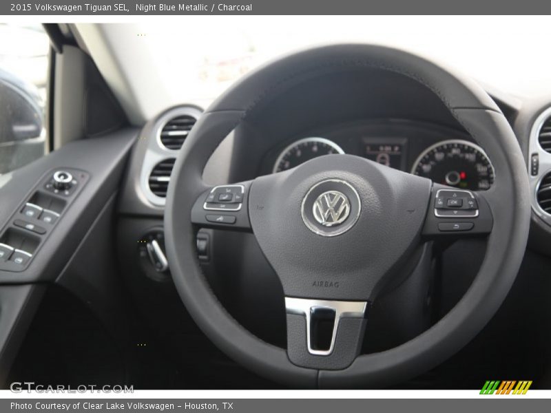 Night Blue Metallic / Charcoal 2015 Volkswagen Tiguan SEL