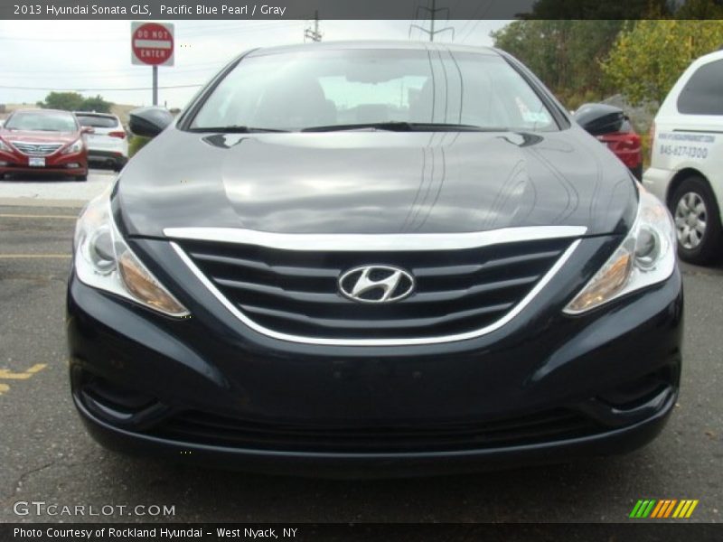 Pacific Blue Pearl / Gray 2013 Hyundai Sonata GLS
