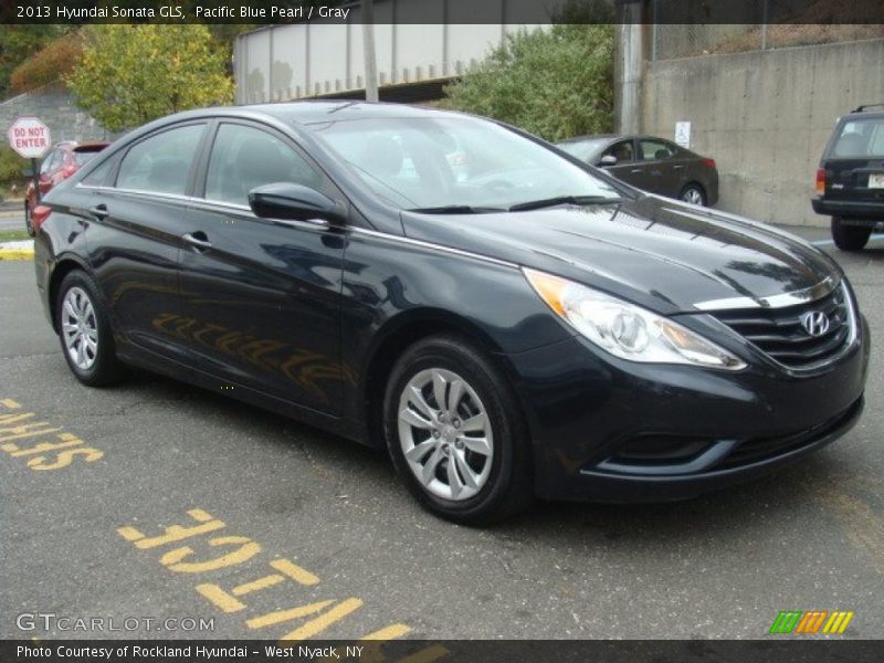 Pacific Blue Pearl / Gray 2013 Hyundai Sonata GLS