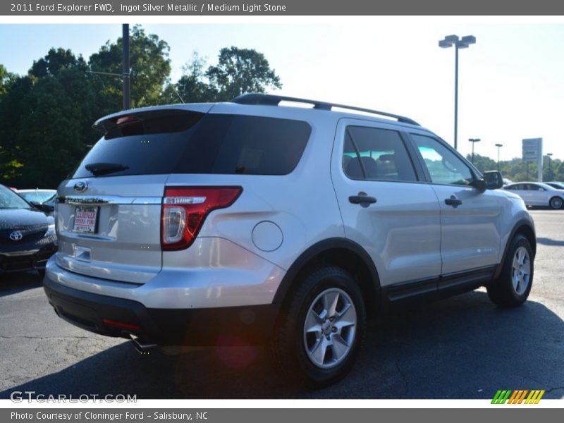 Ingot Silver Metallic / Medium Light Stone 2011 Ford Explorer FWD