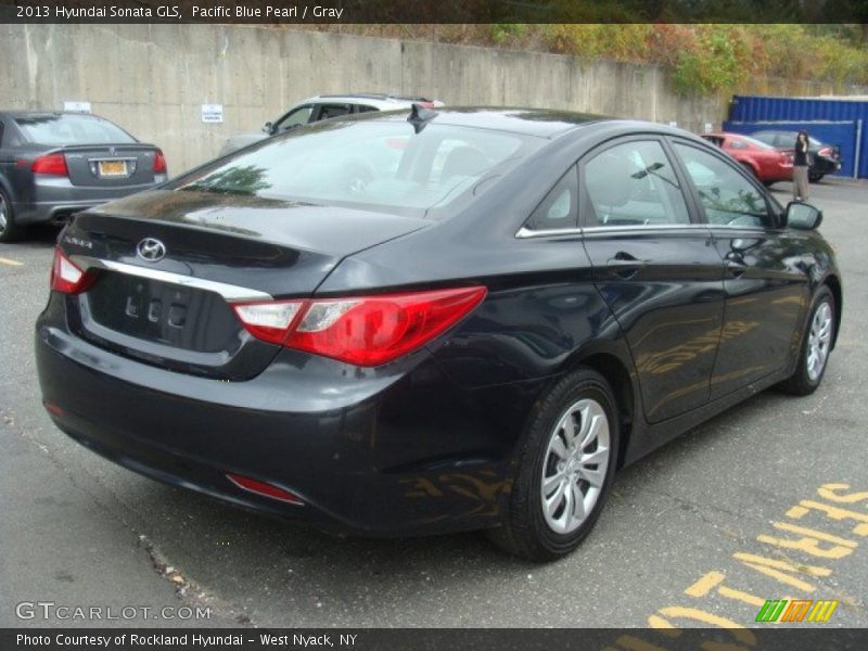 Pacific Blue Pearl / Gray 2013 Hyundai Sonata GLS