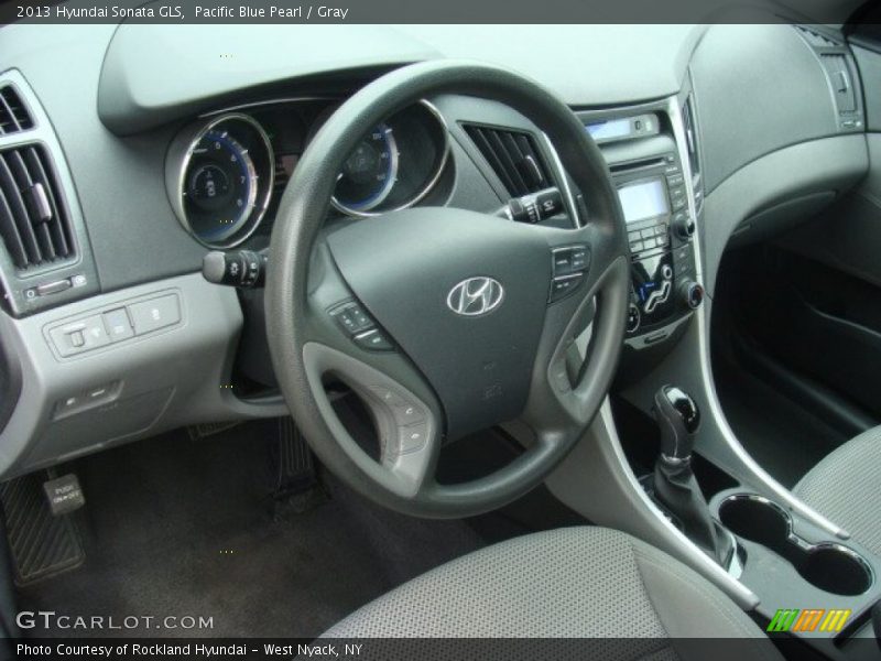 Pacific Blue Pearl / Gray 2013 Hyundai Sonata GLS