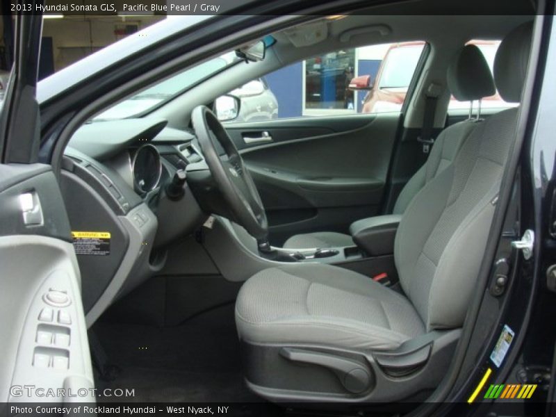 Pacific Blue Pearl / Gray 2013 Hyundai Sonata GLS