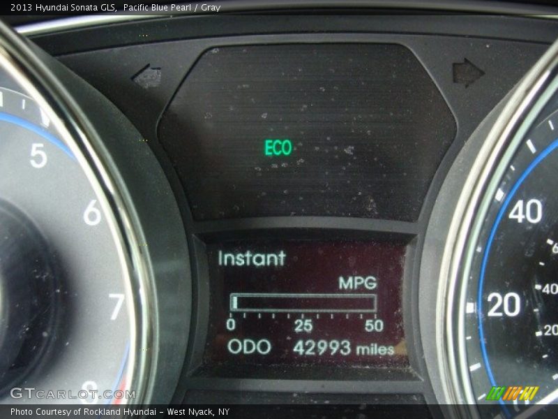 Pacific Blue Pearl / Gray 2013 Hyundai Sonata GLS