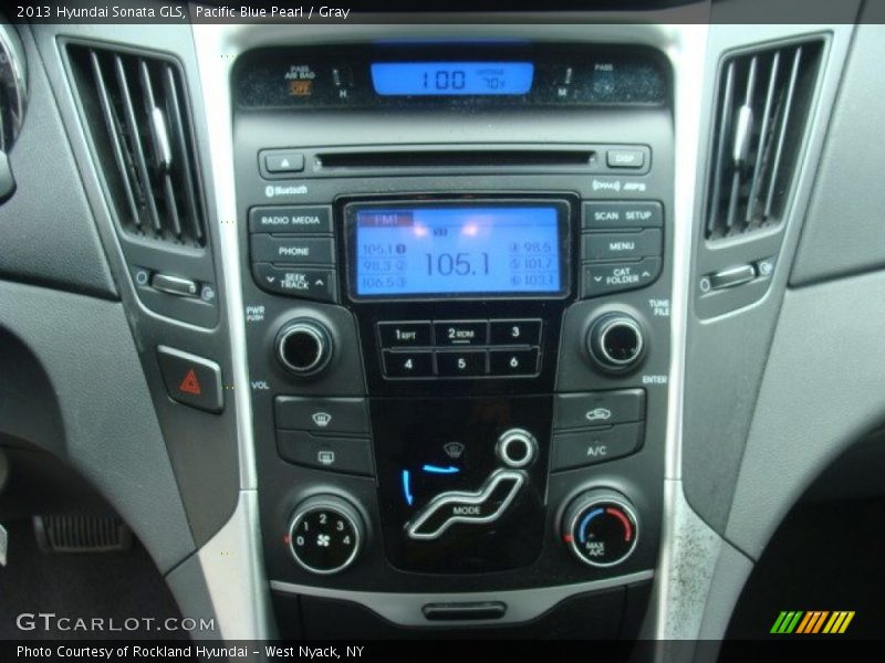 Pacific Blue Pearl / Gray 2013 Hyundai Sonata GLS