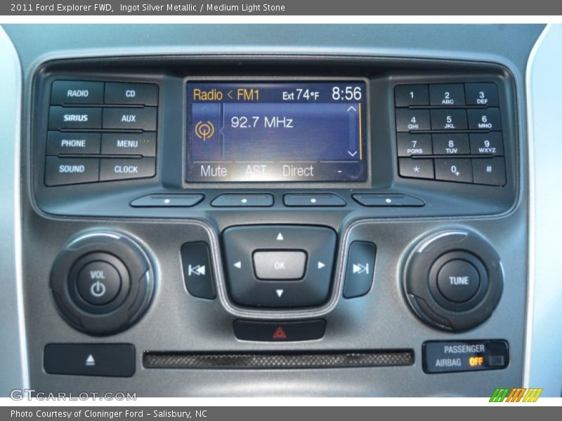 Ingot Silver Metallic / Medium Light Stone 2011 Ford Explorer FWD