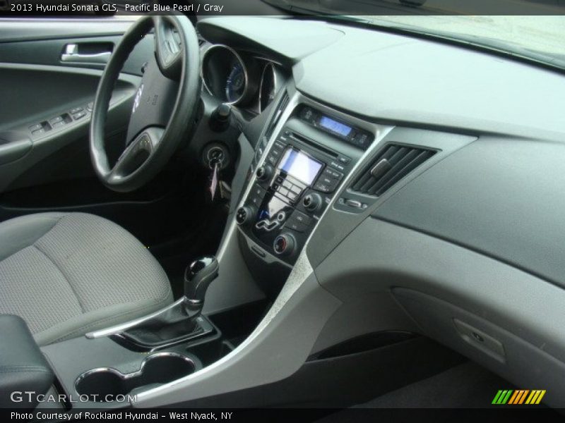 Pacific Blue Pearl / Gray 2013 Hyundai Sonata GLS