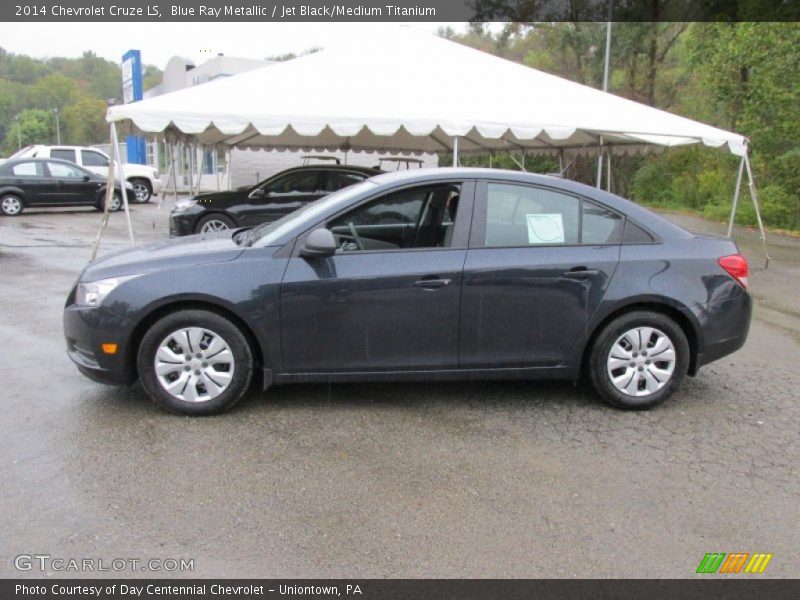 Blue Ray Metallic / Jet Black/Medium Titanium 2014 Chevrolet Cruze LS