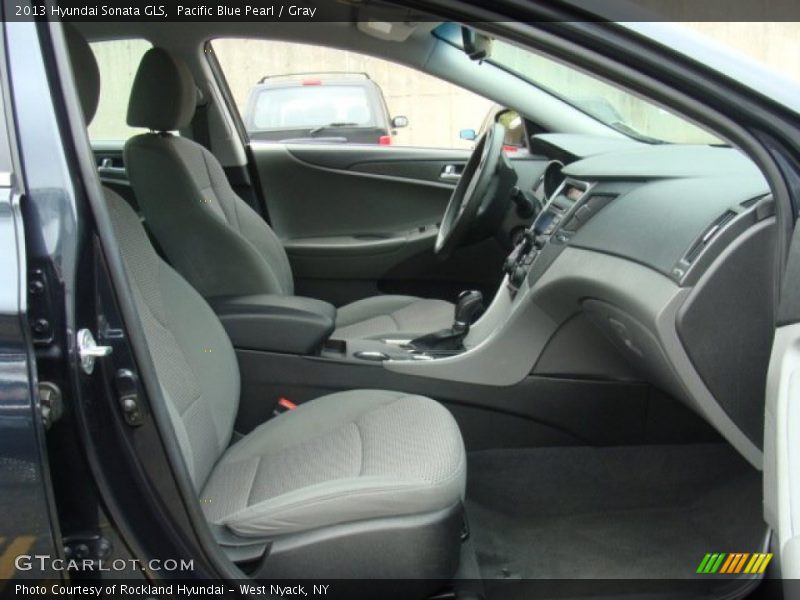 Pacific Blue Pearl / Gray 2013 Hyundai Sonata GLS