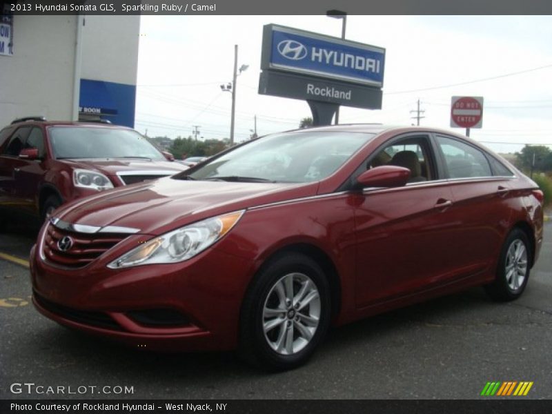 Sparkling Ruby / Camel 2013 Hyundai Sonata GLS