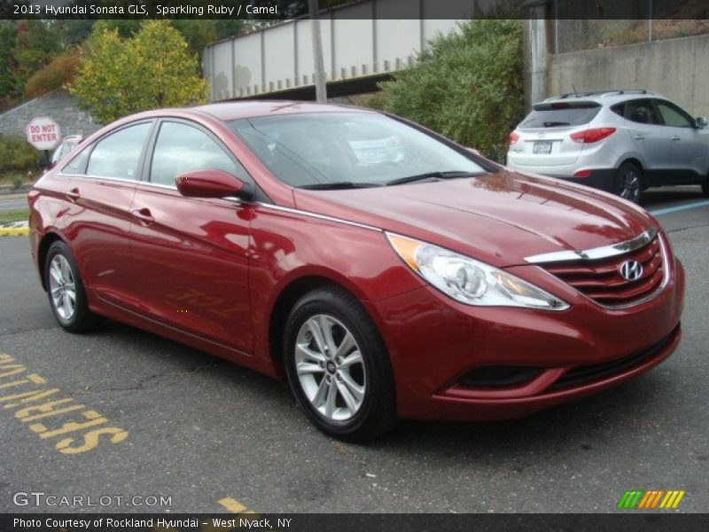 Sparkling Ruby / Camel 2013 Hyundai Sonata GLS